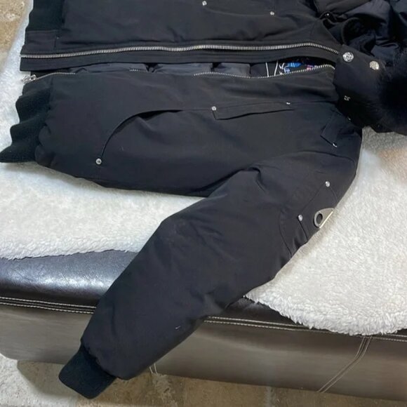 Moose Knuckles Originals Shearling Ballistic Bomber Jacket Kids - Picture 5 of 9